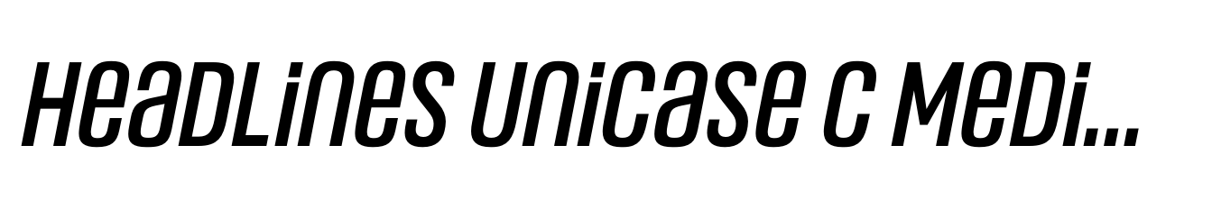 Headlines Unicase C Medium Italic